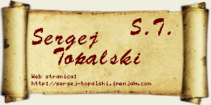 Sergej Topalski vizit kartica